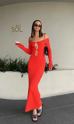 Sir the Label Petit Palace Dress Cherrybomb Size AU 6 for rent on The Volte - image 3