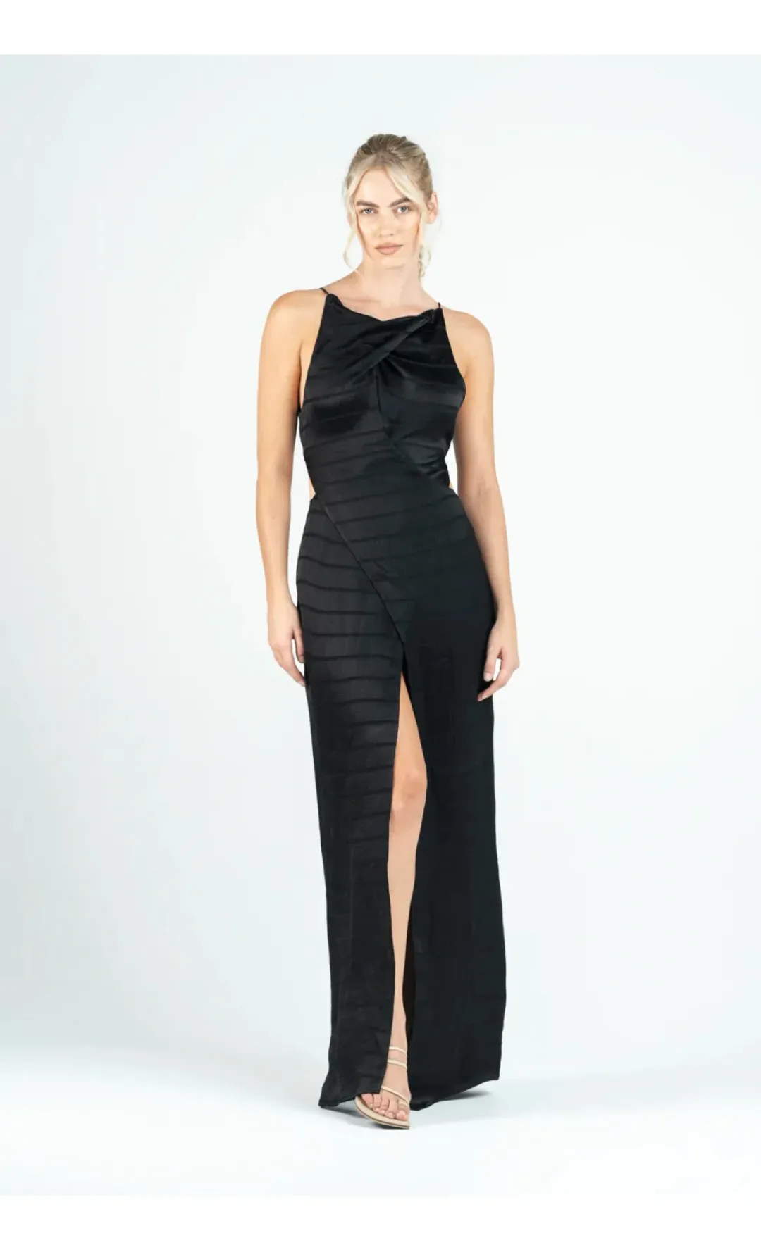 One Fell Swoop Cult Maxi Dress in Raven Size 6 for rent on The Volte - main image