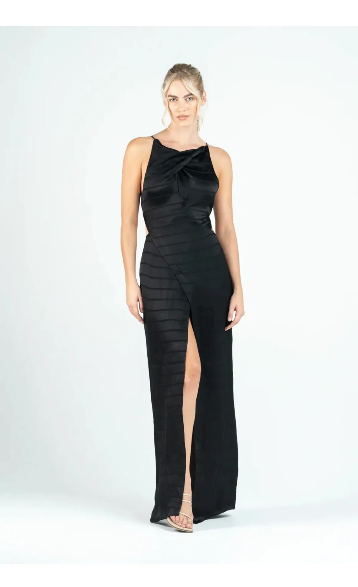 One Fell Swoop Cult Maxi Dress in Raven Size 6 for rent on The Volte - main image