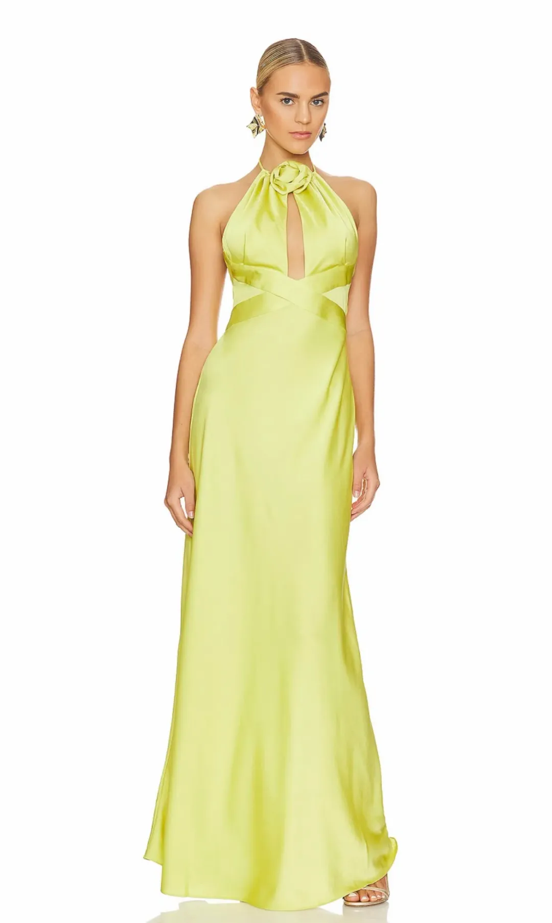 Ronny Kobo Wonder Dress Chartruse Size 8 for rent on The Volte - main image