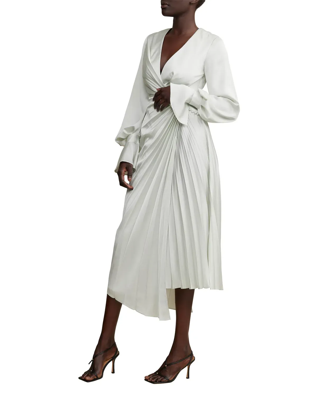 Acler Cresta Midi Dress Apple Size 8 for rent on The Volte - main image