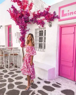 Sheike Ditsy Floral Top And Skirt Pink Set Size AU 10 for rent on The Volte - image 2