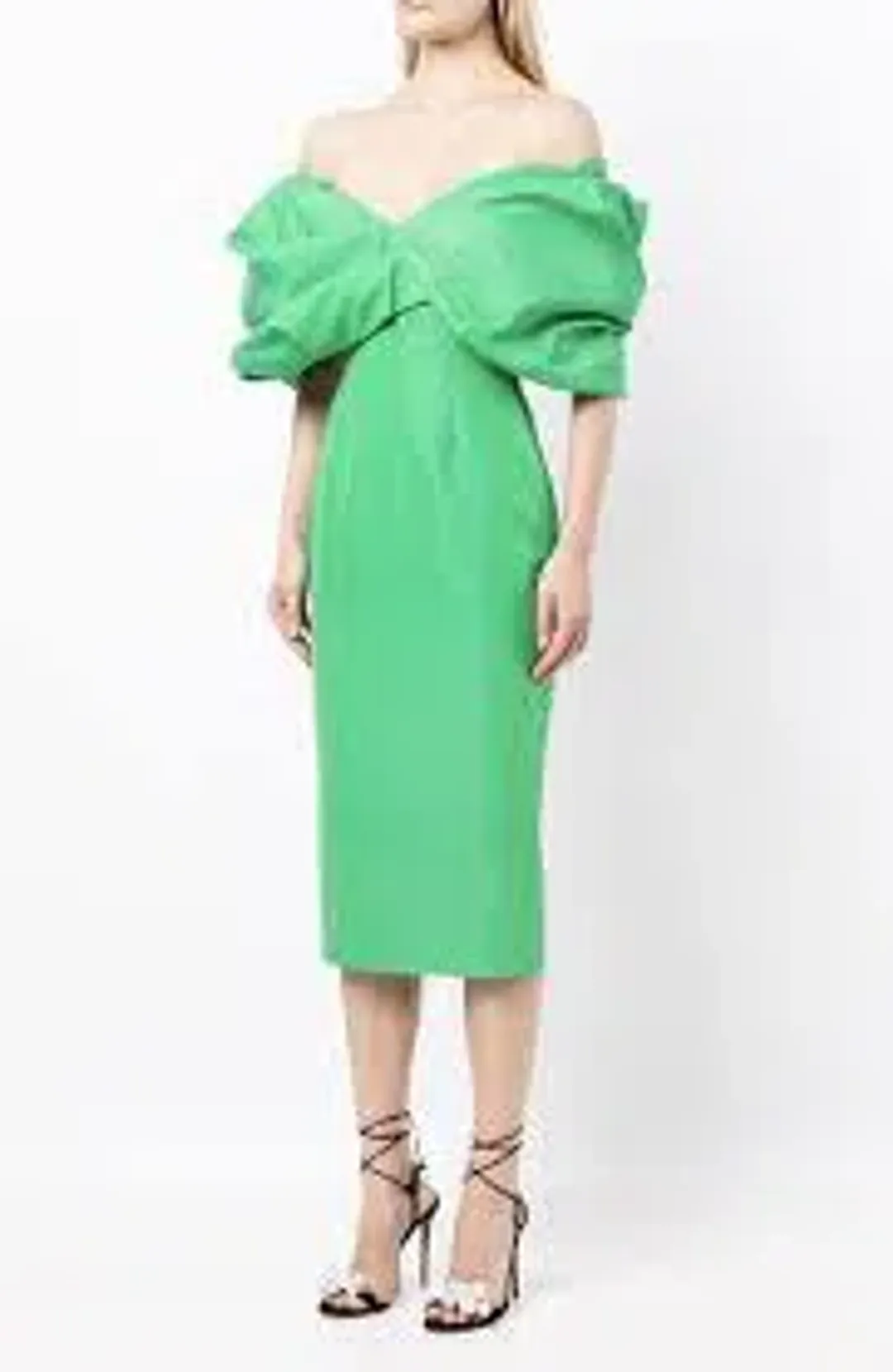 Rachel Gilbert Xavier Midi Dress Green Size 1/ AU 8 for rent on The Volte - main image