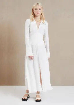 Bec & Bridge Raye Long Sleeve Maxi Dress Ivory Size 12  for rent on The Volte - image 1