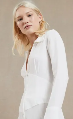 Bec & Bridge Raye Long Sleeve Maxi Dress Ivory Size 12  for rent on The Volte - image 2