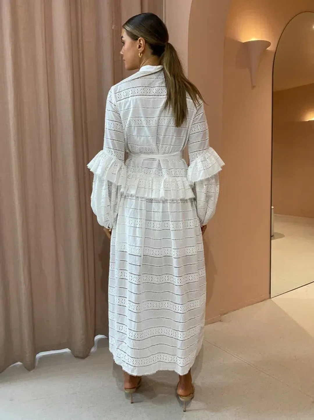 Acler  Valentine Dress Ivory Size 12  for rent on The Volte - main image