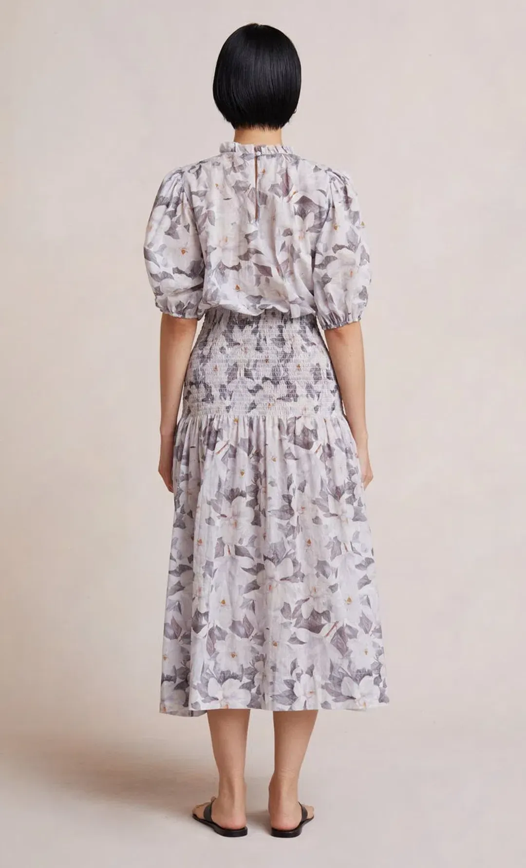 Bec & Bridge Gardenia SS Cotton Midi Dress  Print Size 14 for rent on The Volte - main image
