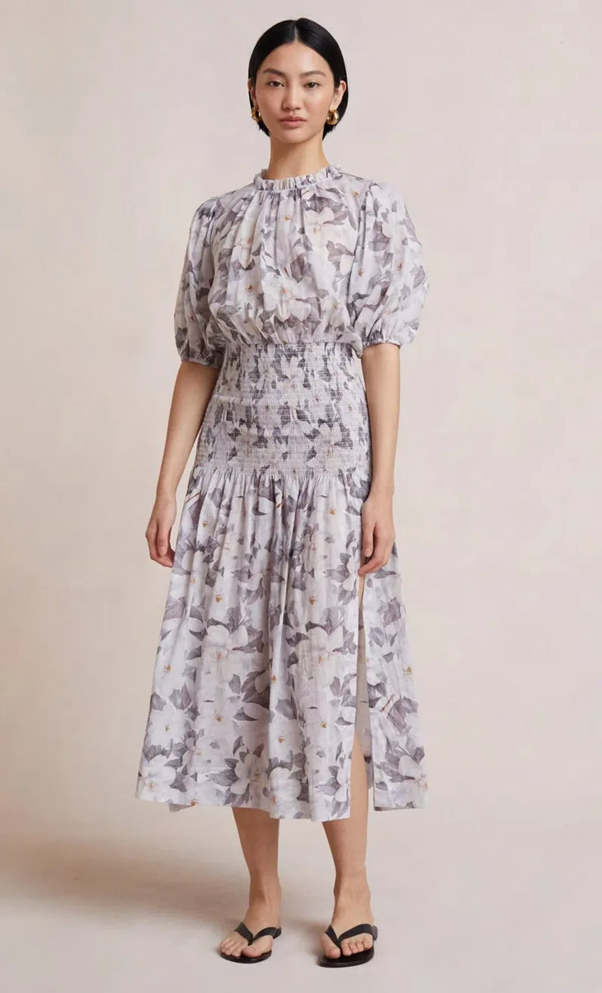 Bec & Bridge Gardenia SS Cotton Midi Dress  Print Size 14 for rent on The Volte - main image