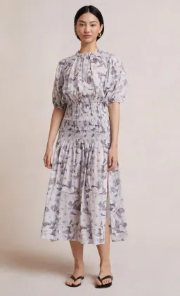 Bec & Bridge Gardenia SS Cotton Midi Dress  Print Size 14 for rent on The Volte - image 1