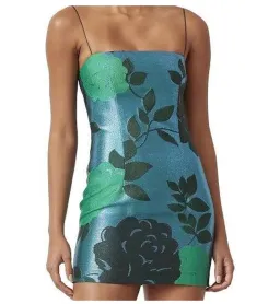 Bec & Bridge Lurex Sparkle Soiree Mini Dress Green Size 12 for rent on The Volte - image 3