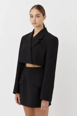 Camilla and Marc Camellia Tailored Cut Out Blazer Mini Dress Black Size 8 for rent on The Volte - image 3