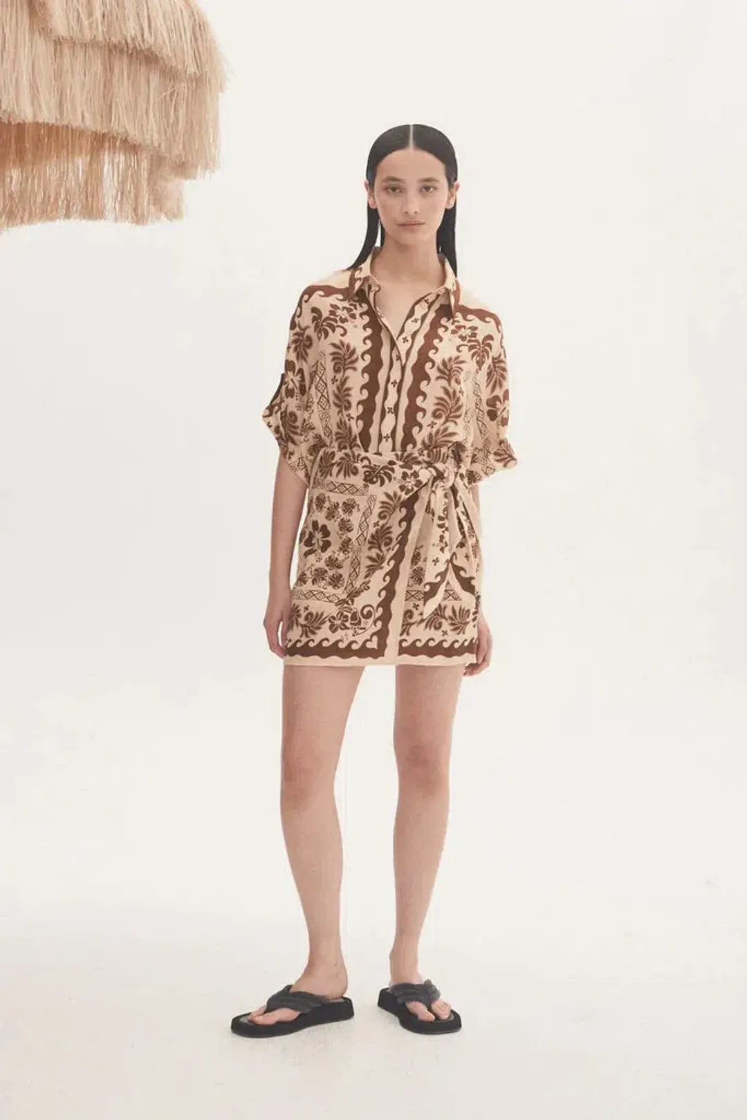 Alemais Tropics Shirt and Sarong Skirt Set Print Size 10/12 for rent on The Volte - main image