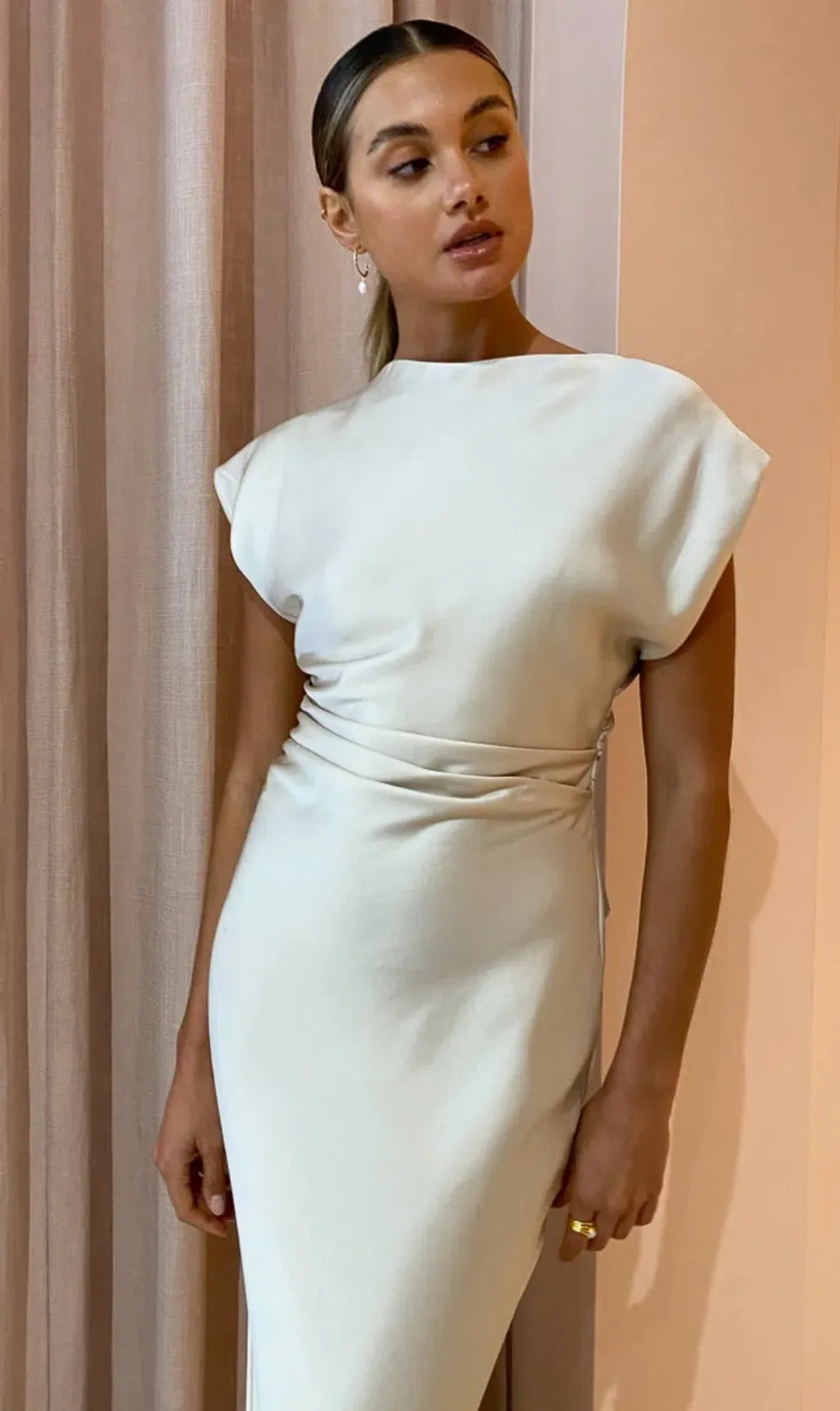 Camilla and Marc Eclar Dress Champagne Size 8 for rent on The Volte - main image