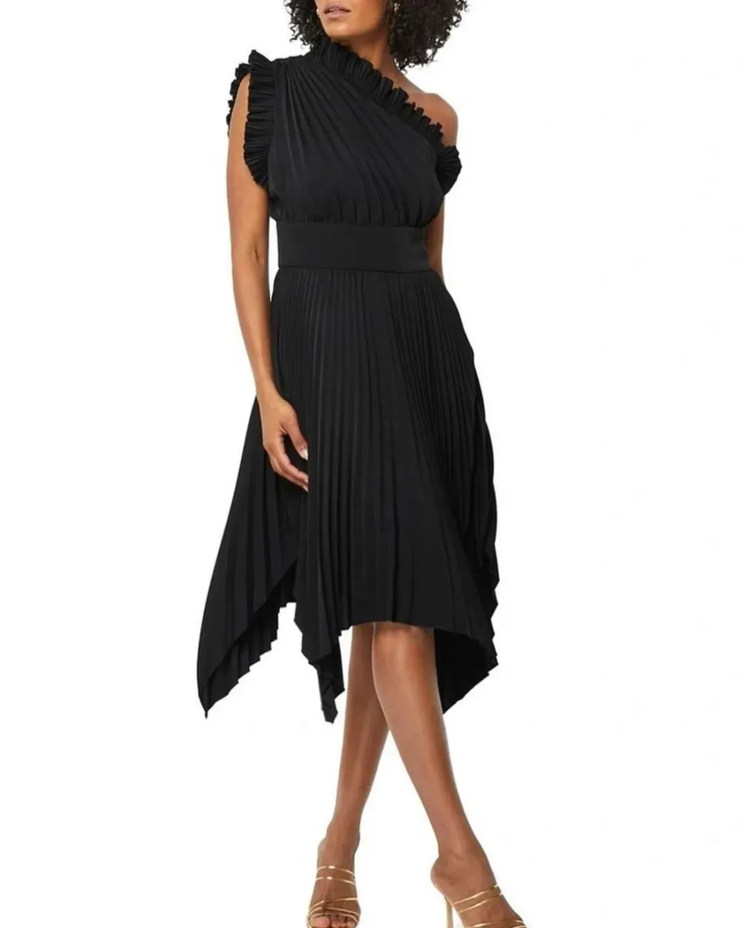 Mossman The Lady like Midi Dress in Black Size 8 for rent on The Volte - main image