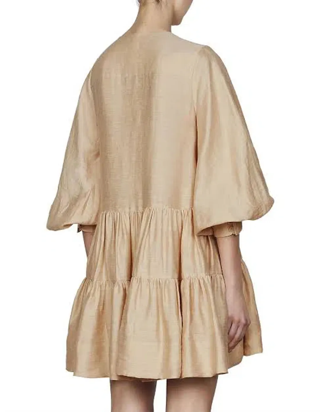 Shona Joy The Savoye Tuxedo Mini Dress Biscuit Size 6 for rent on The Volte - main image