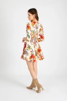Zimmermann Ginger Fit & Flare Mini Dress Floral Size 0 / AU 8 for rent on The Volte - image 3