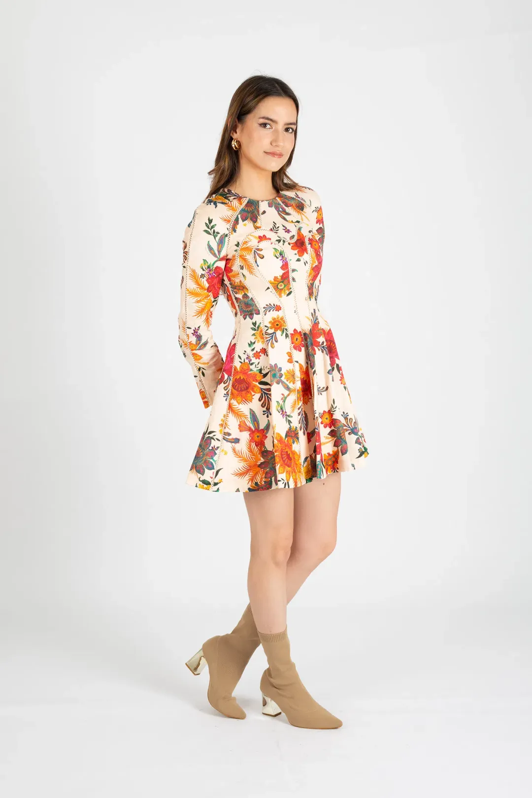 Zimmermann Ginger Fit & Flare Mini Dress Floral Size 0 / AU 8 for rent on The Volte - main image