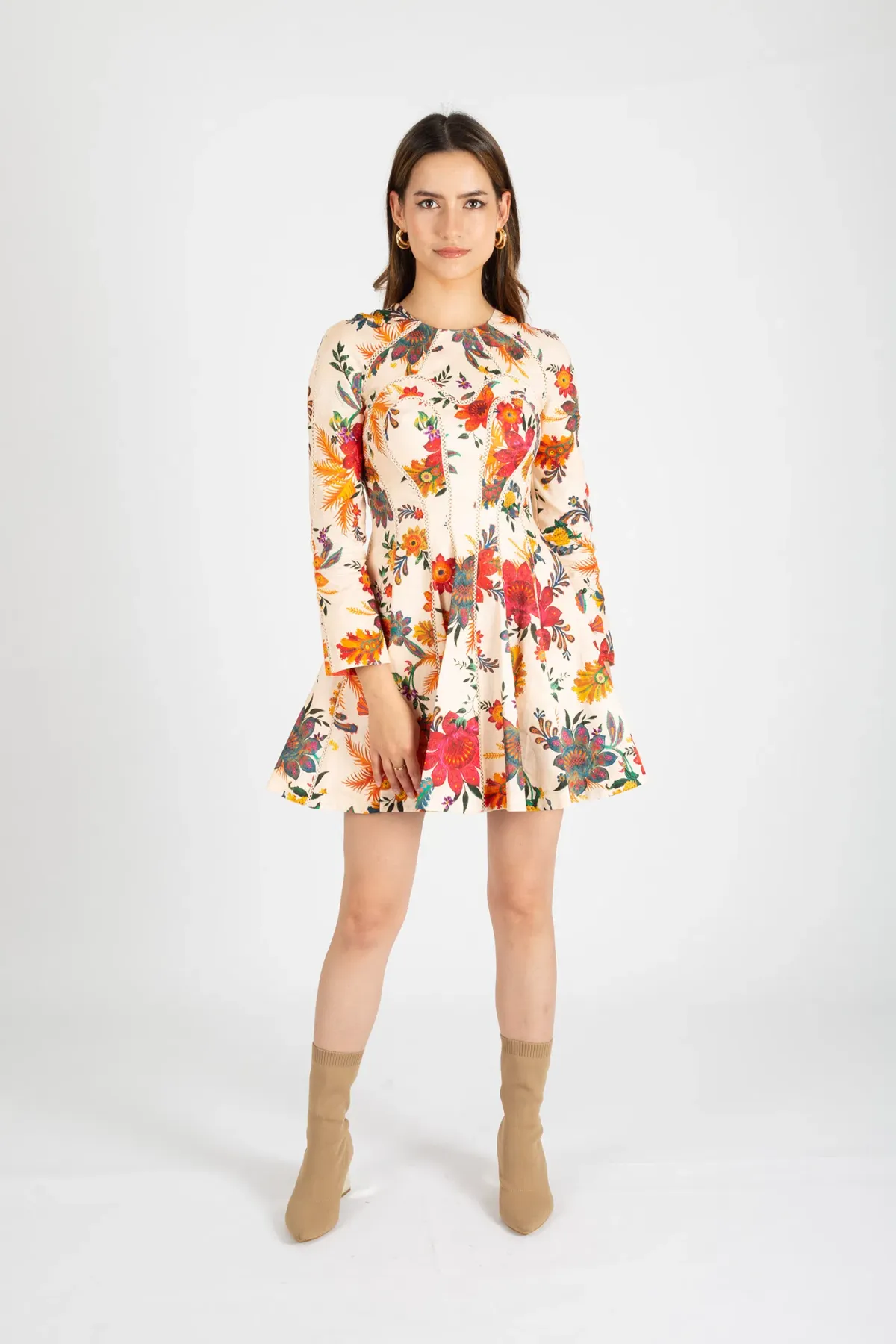 Zimmermann Ginger Fit & Flare Mini Dress Floral Size 0 / AU 8 for rent on The Volte - main image