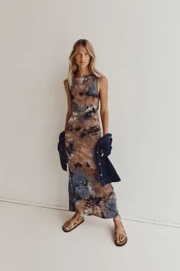 Dissh Millen Midi Dress Blue Tie Dye Size M / AU 10 for rent on The Volte - image 1