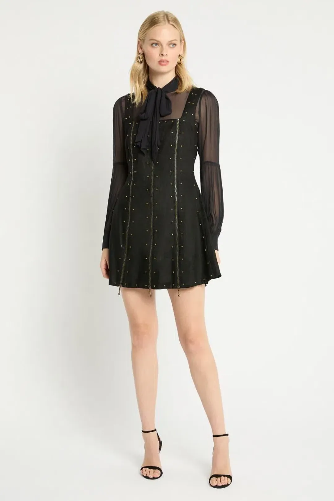 Sass and Bide Abstract After Dark Dress Faded Black Size 4 for rent on The Volte - main image