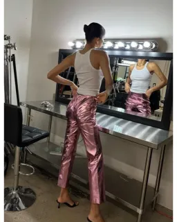 Song of Style Masha Pant Metallic Pink Size AU 8 for rent on The Volte - image 4