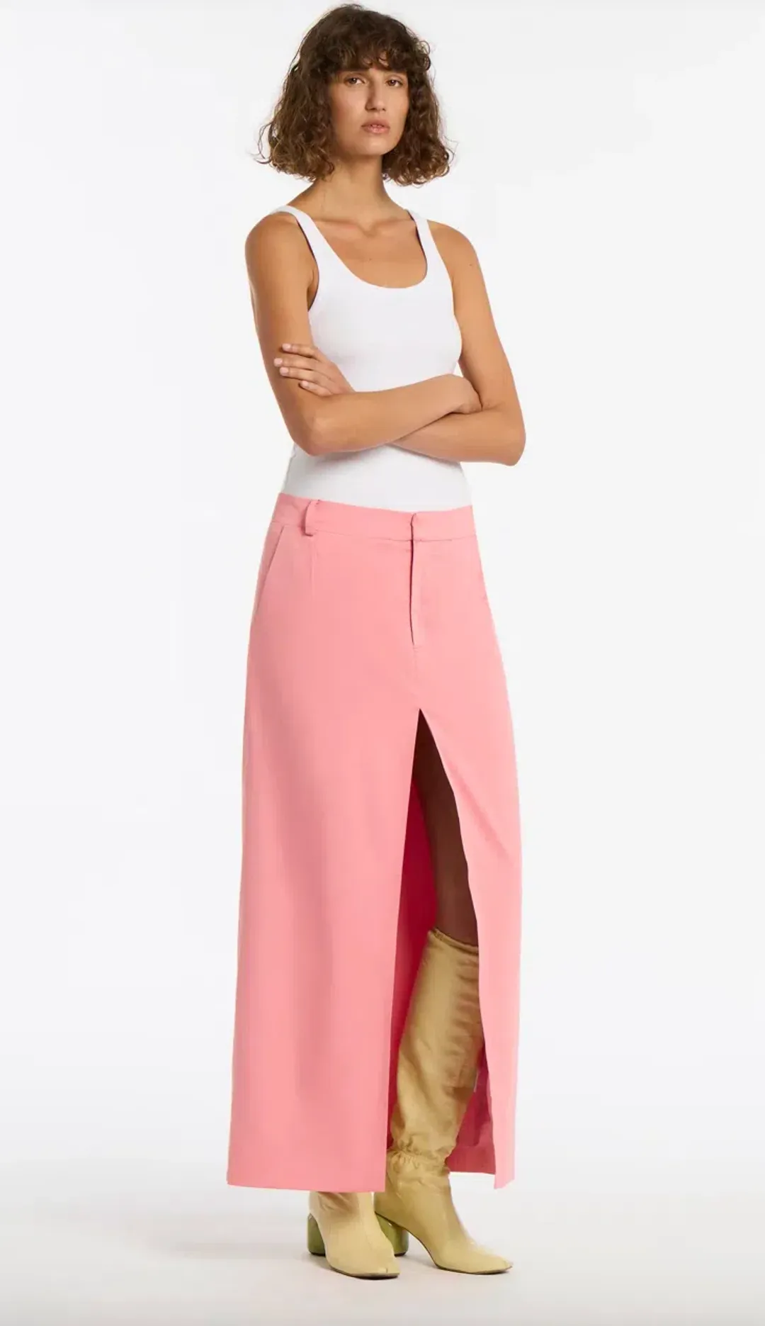 Sir The Label Giacomo Split Skirt In Pink Size 0P / AU 4 for rent on The Volte - main image