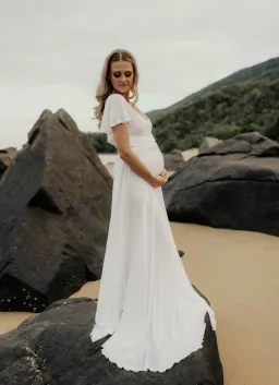 Coven & Co Halo Gown White Size XS (AU 6) for rent on The Volte - image 1