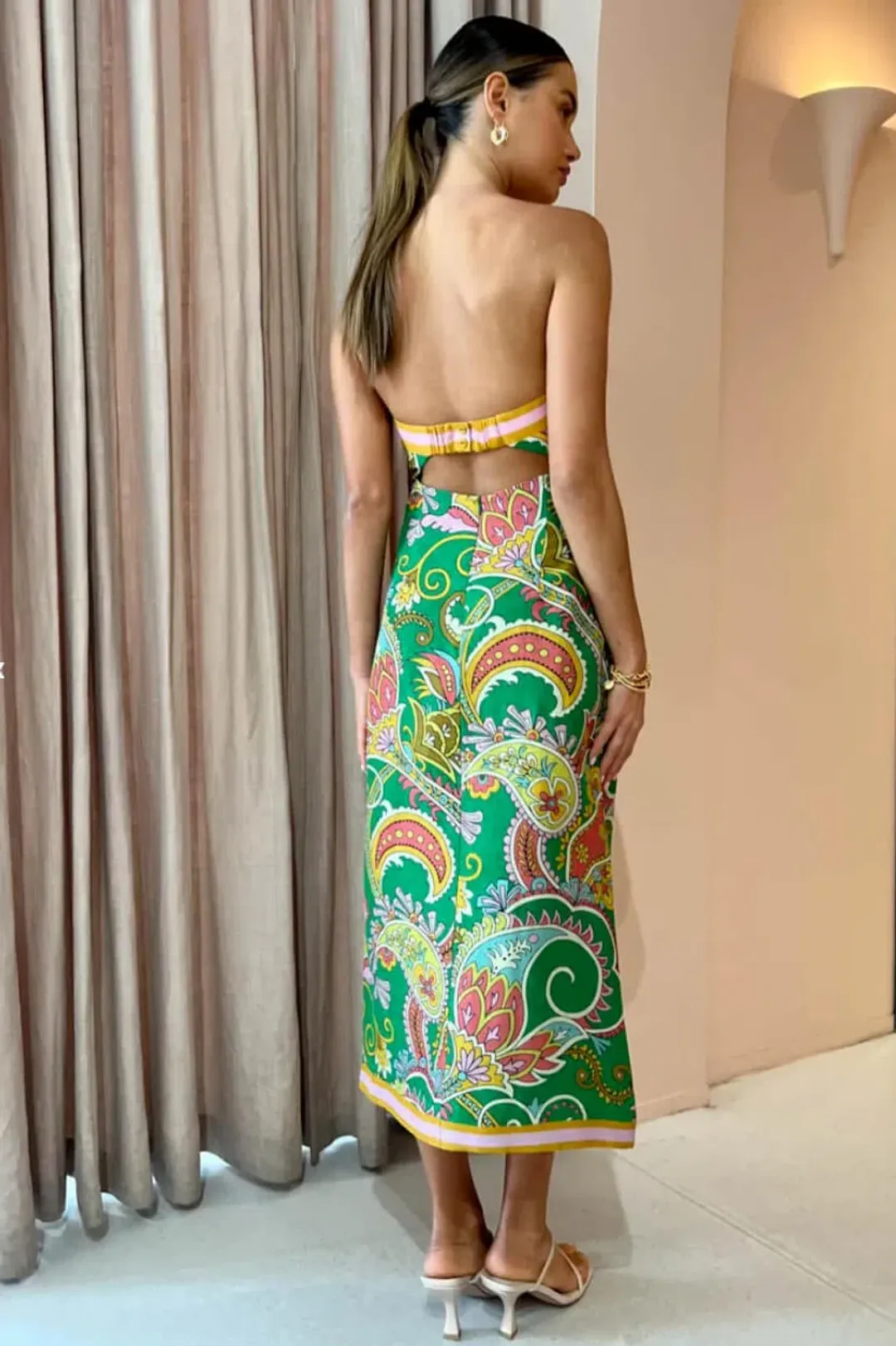 Alemais Marion Bodice Dress Green Size AU 10/M for rent on The Volte - main image