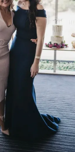 Sherri Hill Maxi Dress Navy Size 8 for rent on The Volte - image 3