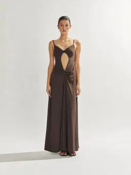 One Mile The Label Sammy Maxi Dress Wine Size 6  for rent on The Volte - image 1