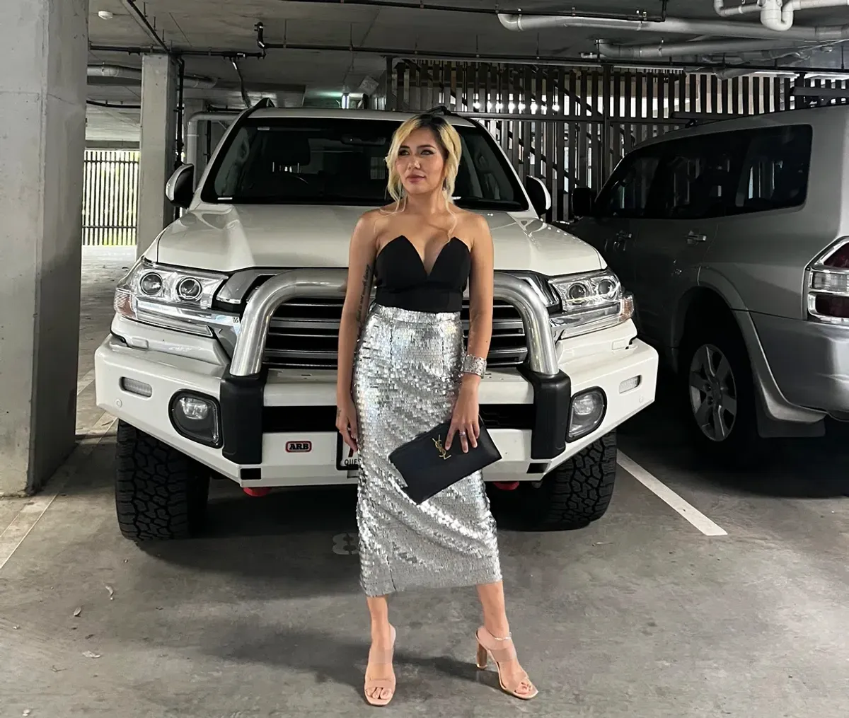 Sheike Glitz and Glam Skirt Silver Size XS / AU 6 for rent on The Volte - main image