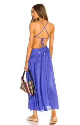 Zimmermann Tropicana Asymmetric Dress Zimmermann Electric Blue Size 0/AU 8 for rent on The Volte - image 3