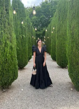 Aje Statuesque Tiered Gown Black Size 12  for rent on The Volte - image 1