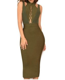 House of CB Caruso Midi Dress Green Size 8 for rent on The Volte - image 1