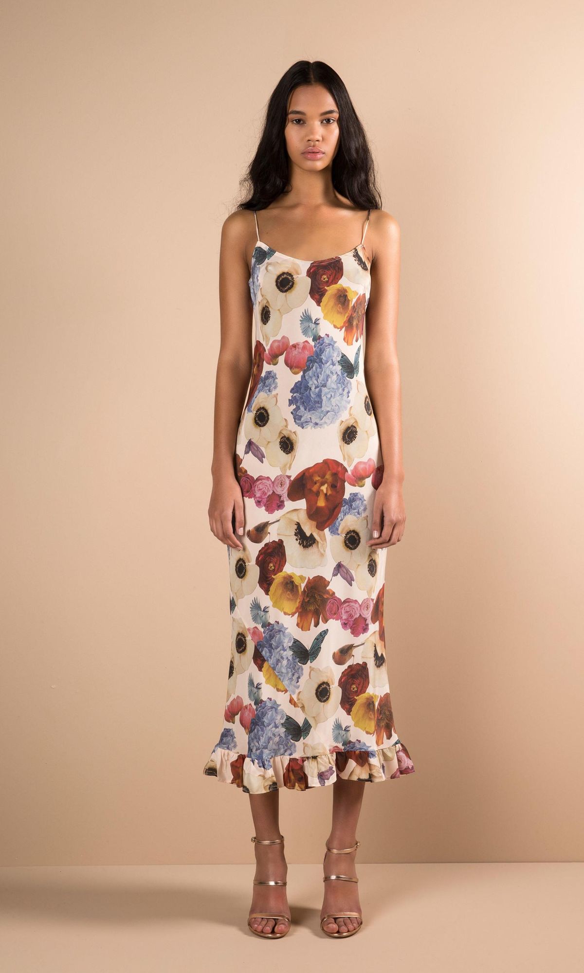 RUBY 10PM Slip MIdi Dress Floral Size 6 for rent on The Volte - main image