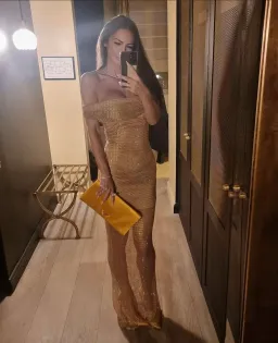 Self-portrait Rhinestone-embellished Maxi Dress Size 6 for rent on The Volte - image 1