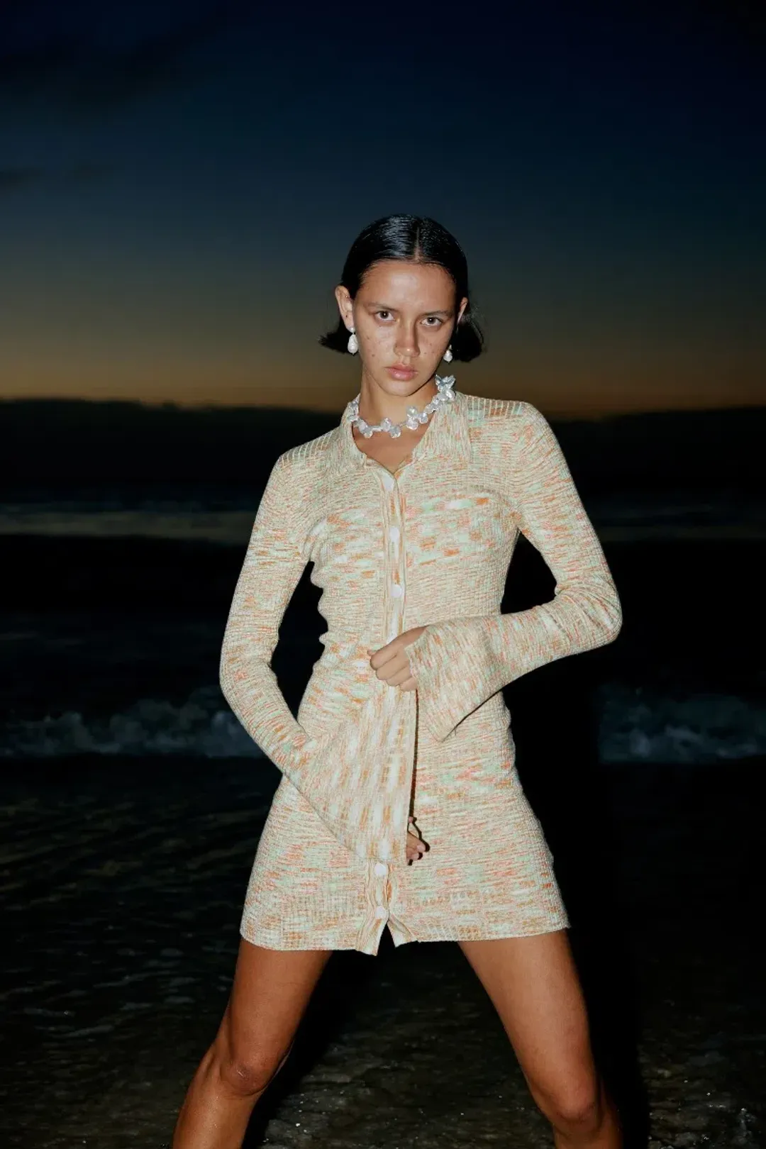 C/MEO Collective Solstice Knit Dress Sherbet Marle Size 10 for rent on The Volte - main image