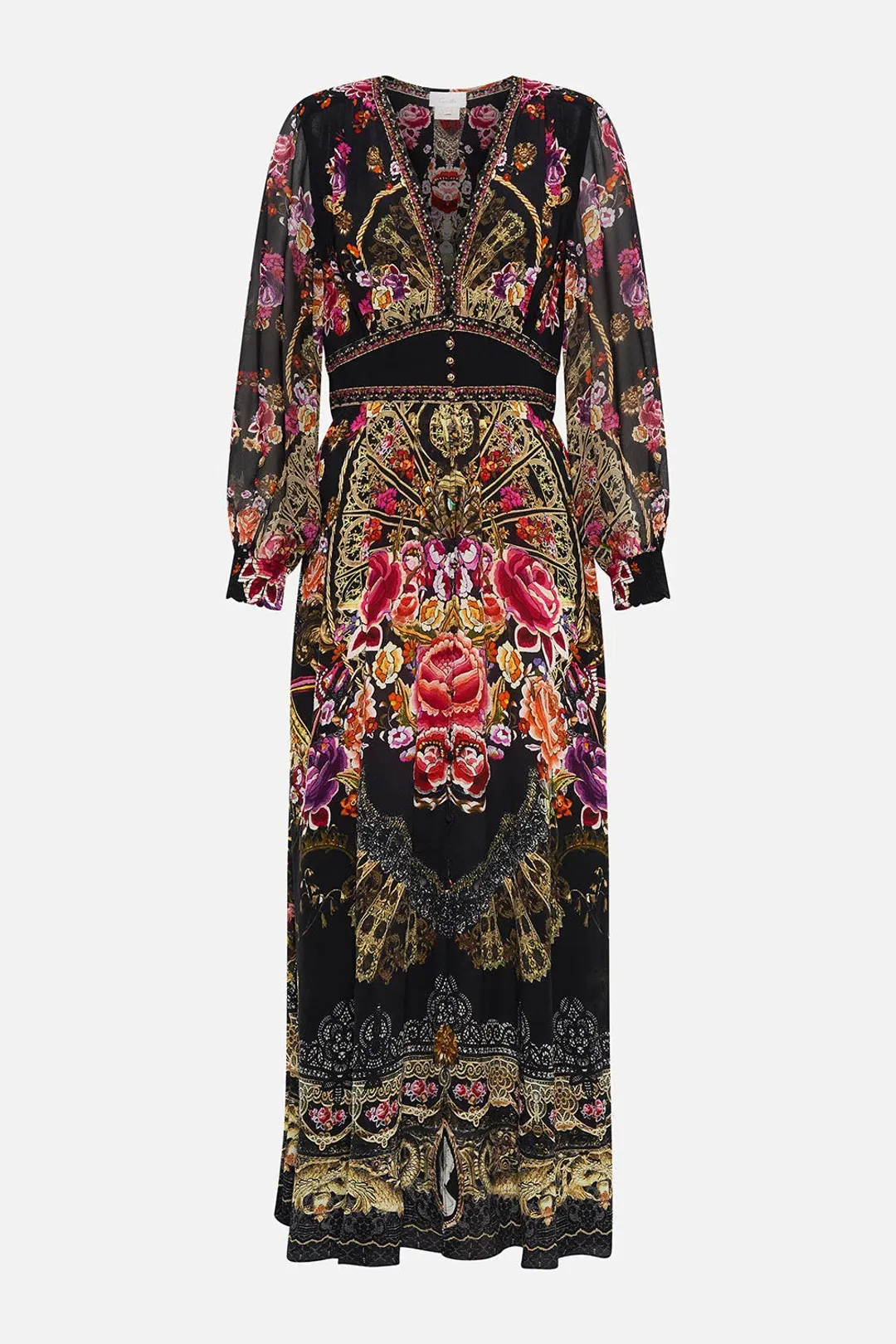 Camilla Button Dress With Shaped Waistband Dance With Duende Size XL / Au 16 for rent on The Volte - main image