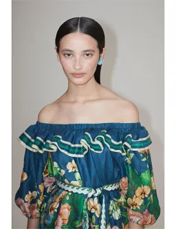 Alémais Lyla Frill Neck Mini Dress Floral Size 8  for rent on The Volte - image 4