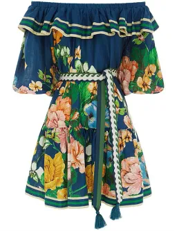 Alémais Lyla Frill Neck Mini Dress Floral Size 8  for rent on The Volte - image 6