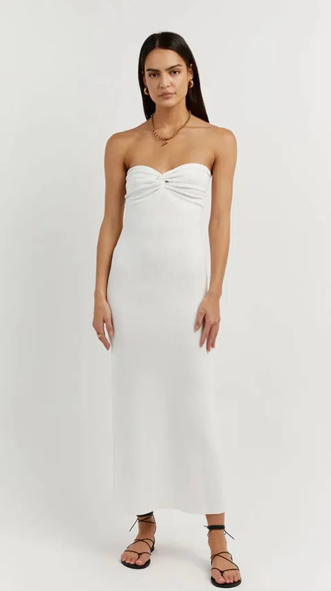 Dissh Anika Kniit Dress Off White Size S / Au 8 for rent on The Volte - main image