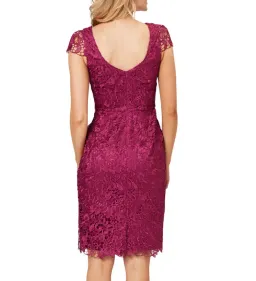 Review Majestic Dress Berry Size 6 for rent on The Volte - image 3