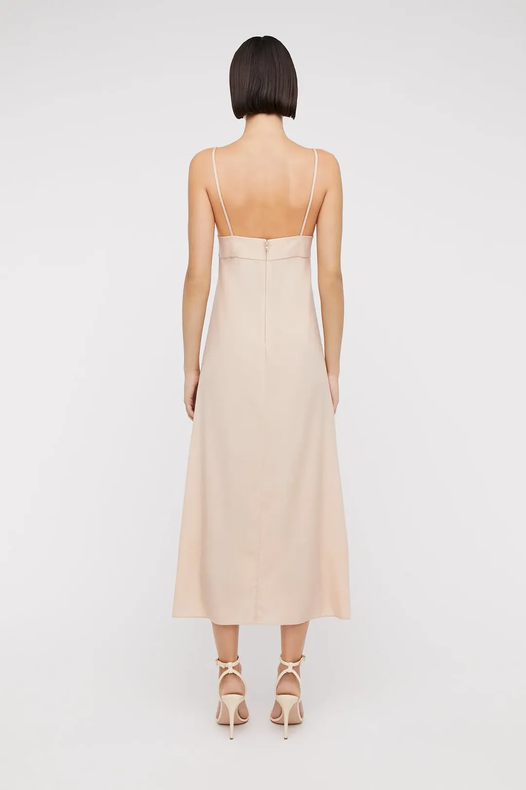 Scanlan Theodore Silk Slip Dress Nude Size 10  for rent on The Volte - main image