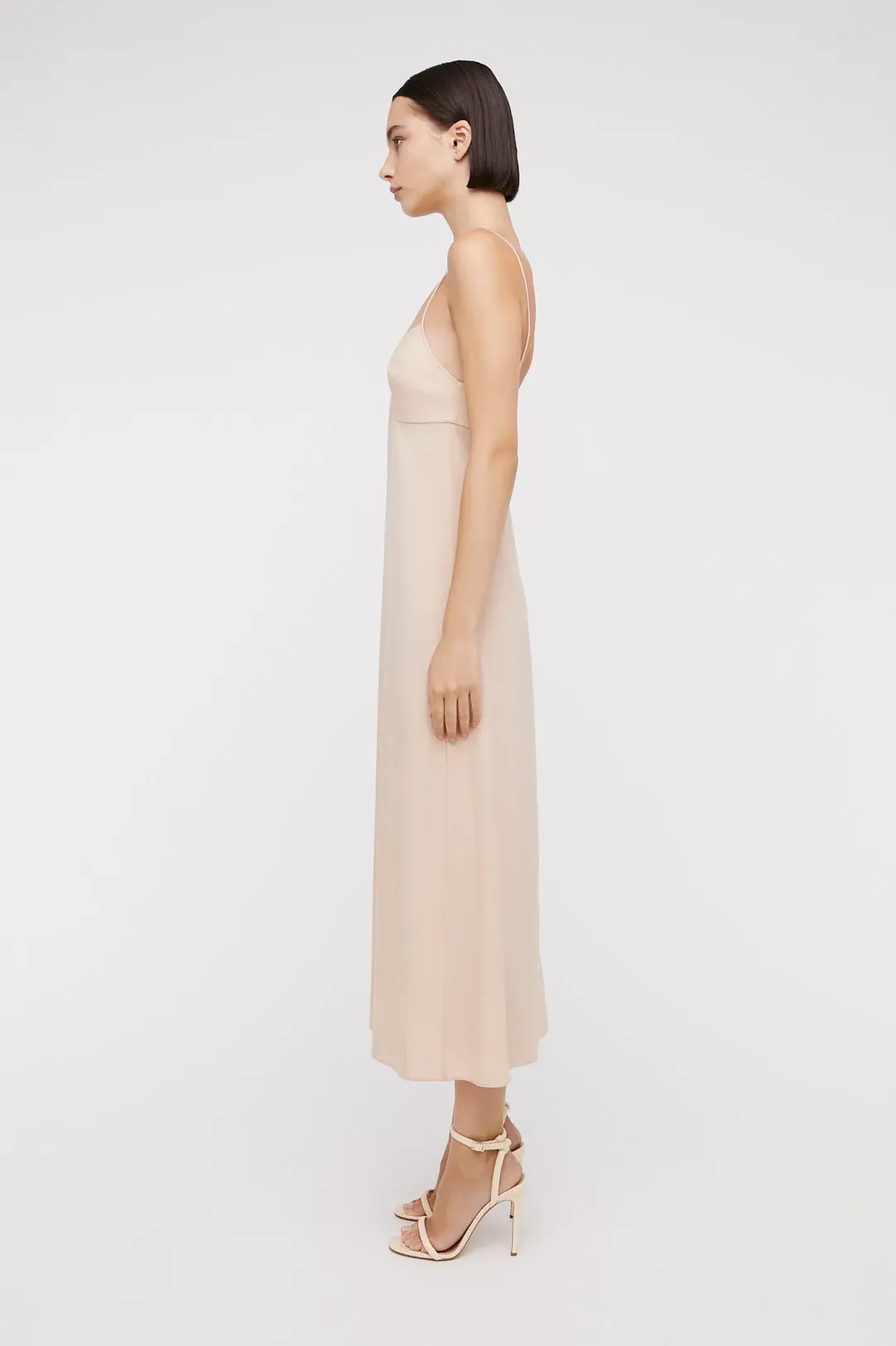 Scanlan Theodore Silk Slip Dress Nude Size 10  for rent on The Volte - main image