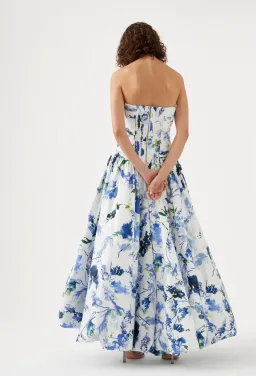 Aje Violette Bubble Hem Maxi Dress Lavenders of Provence Print Size 4 for rent on The Volte - image 2