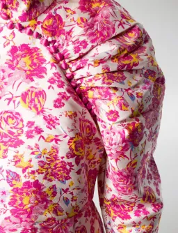 Rotate by Birger Christenson Ruched Floral Jacquard Mini Dress Size 8 for rent on The Volte - image 3