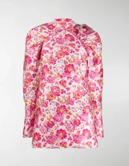 Rotate by Birger Christenson Ruched Floral Jacquard Mini Dress Size 8 for rent on The Volte - image 6