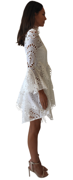 Thurley Leo Embroidered Dress in Ivory for rent on The Volte - image 2