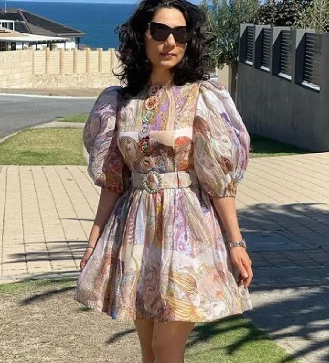 Zimmermann Kaleidoscope Puff Sleeve Mini Dress Multi Size 1 / AU 10 for rent on The Volte - main image