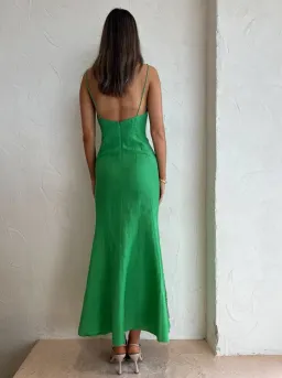 Significant Other - Aleksandra Midi Dress Green - Size 12  for rent on The Volte - image 4